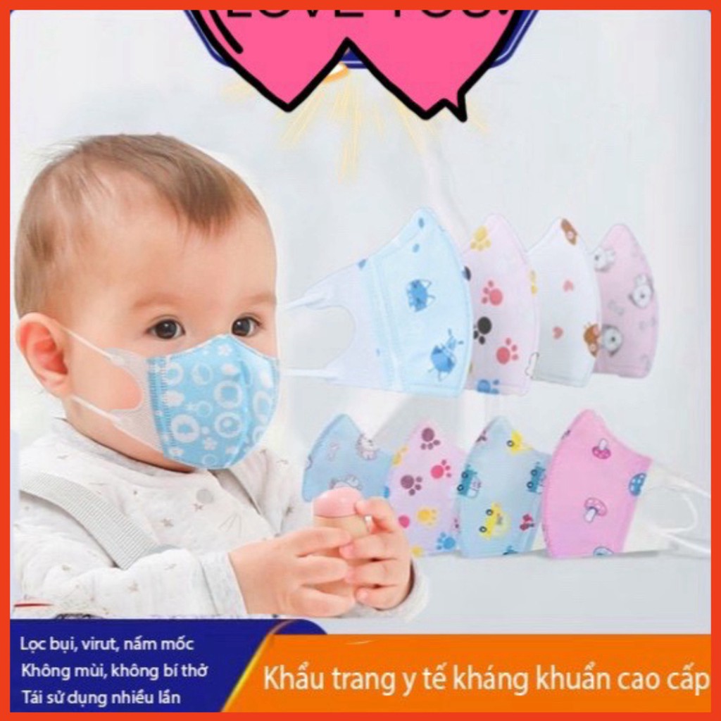 Hộp 20 Chiếc Khẩu Trang Nhiều Họa Tiết Cho Bé Thiết Kế Đơn Giản Dễ Sử Dụng Cho Bé Yêu Cảm Giác Thoải Mái Nhất (KT03)