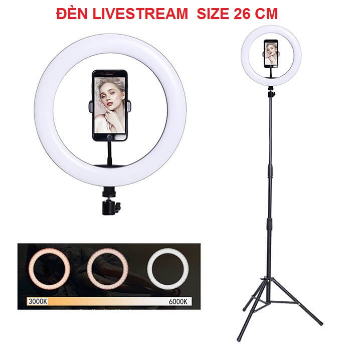 Đèn Livestream, Đèn bán Hàng Chụp Ảnh Hát Livestream Karaoke Size 54cm - Size 45 - Size 33 - Size 26 - Size 20