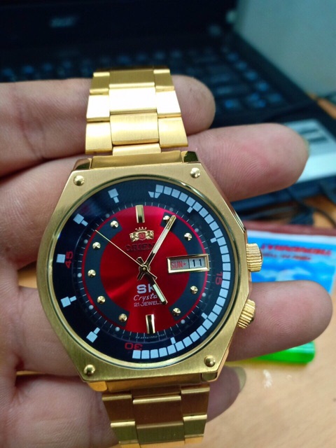 Bộ vỏ đồng hồ SK màu vàng zin 100%