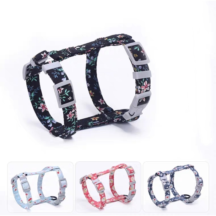 Dây Dắt Mèo Đi Dạo, Dây Dắt Mèo Dạng Yếm - Họa Tiết Nhật Bản 4 màu Chanh Sả