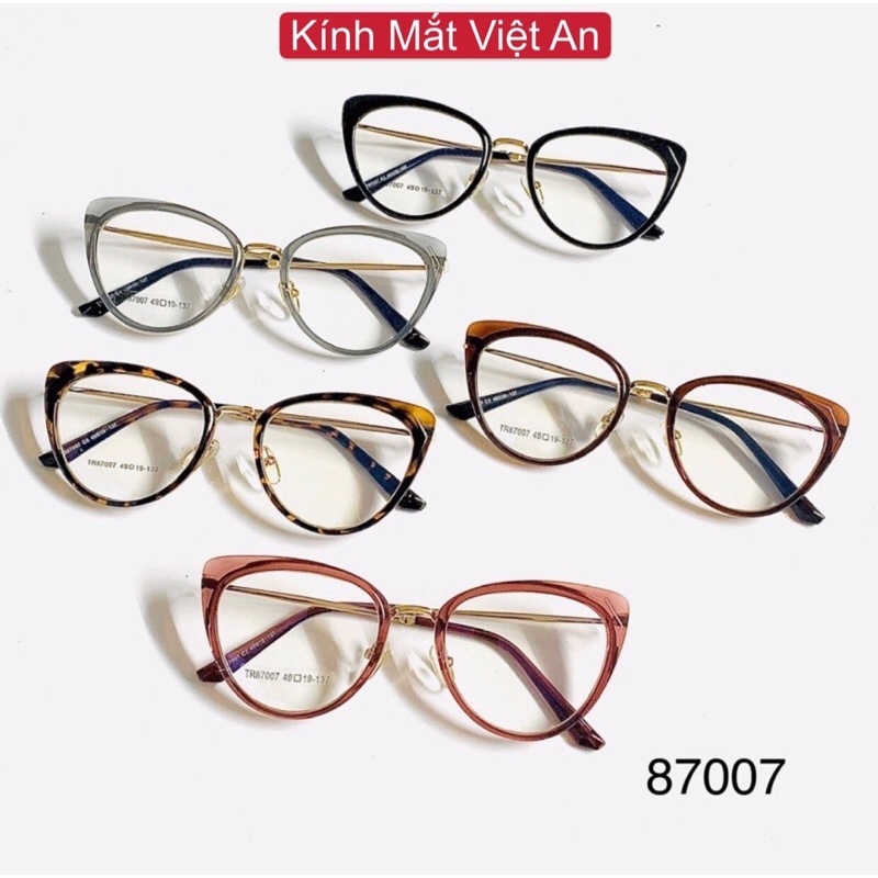 Gọng kính cận Mắt mèo cao cấp, xịn xò 87007 cho các bạn nữ