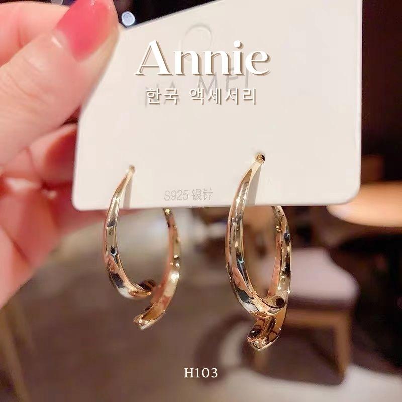 Bông tai mạ vàng cách điệu cá tính hottrend 2022 dành cho nữ Annie H103