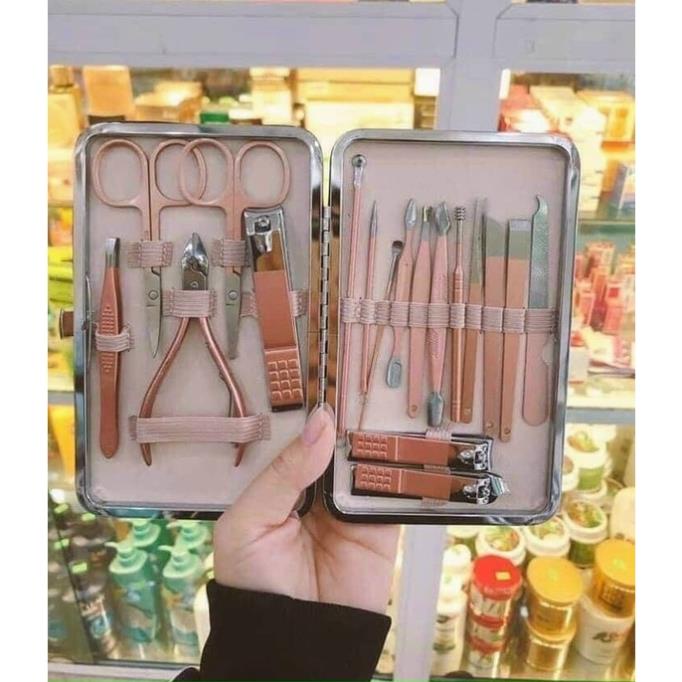 [FREESHIP] Bộ Bấm Móng 18 Chi Tiết Màu Hồng Siêu Kute