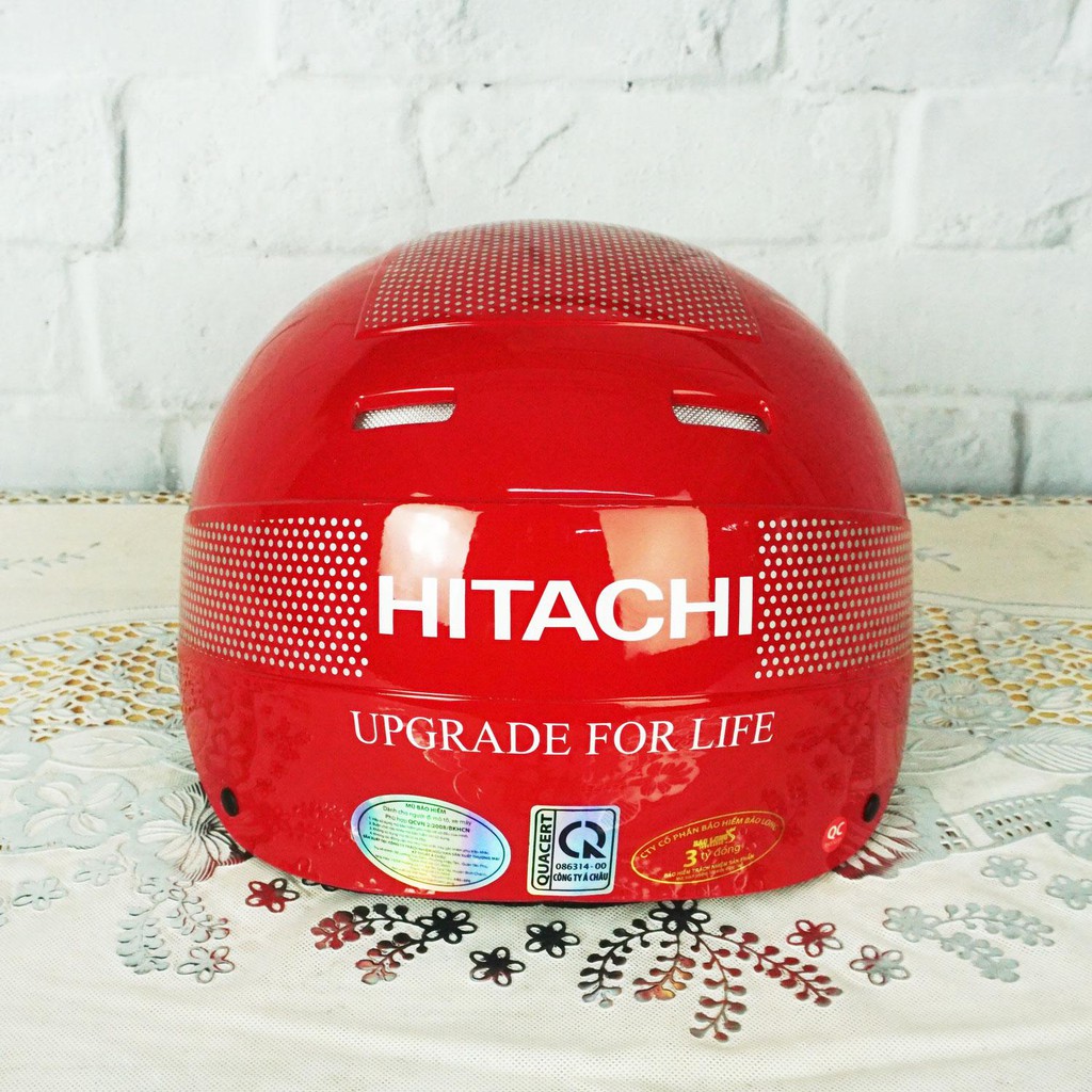 Mũ bảo hiểm Hitachi màu xanh, màu đỏ, màu xanh đậm chống nắng, chống mưa hiệu quả