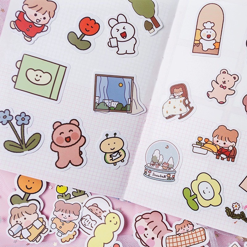 ❤️FREE SHIP❤️ Set 20 sticker dán hình siêu siêu dễ thương ❤️