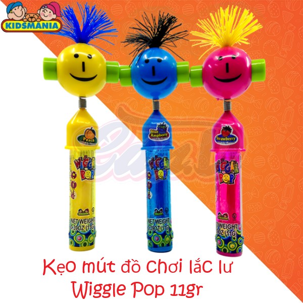 Kẹo mút đồ chơi lắc lư Kidsmania Wiggle Pop 11gr (Màu ngẫu nhiên)