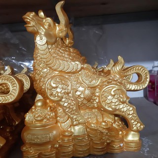 Tượng trâu vàng thạch cao