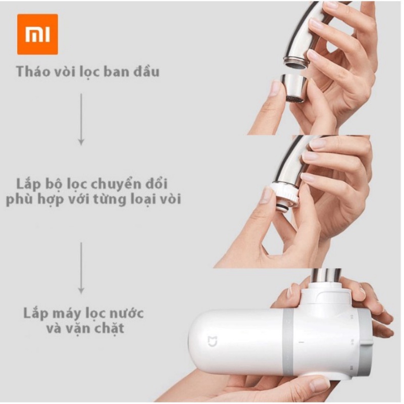 Máy lọc nước tại vòi xiaomimáy lọc nước mini an toàn cho sức khỏe, nhỏ gọn, tiện lợibảo hành 12 tháng