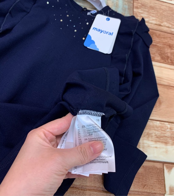 Váy viscose riềm hoa cầu kỳ(navy)