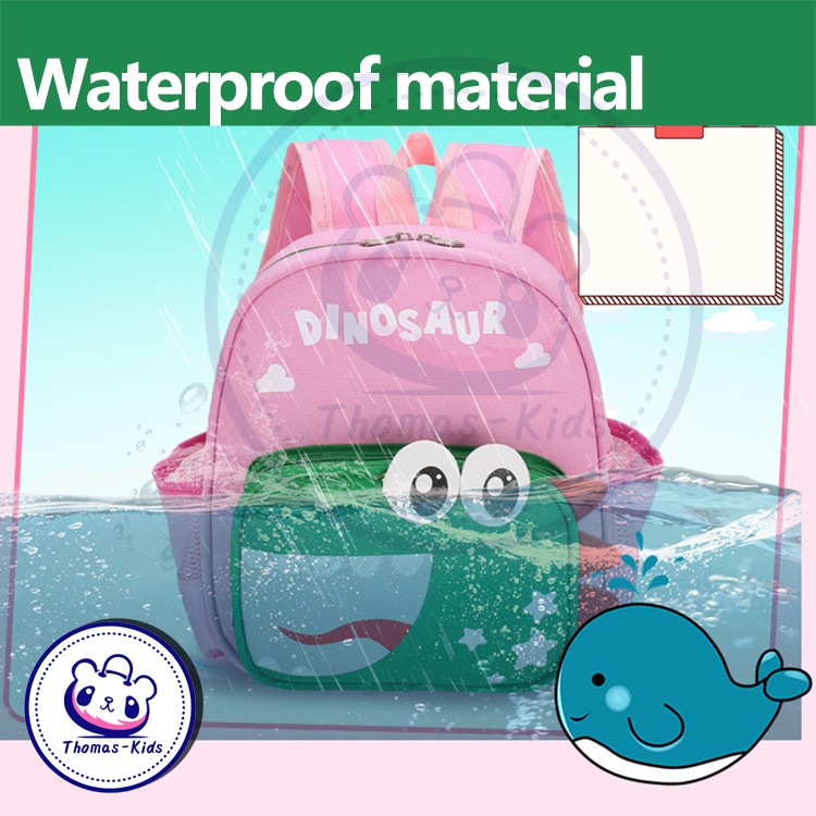 [THOMAS KIDS] Ba Lô Đa Năng Họa Tiết Khủng Long Dễ Thương Cho Bé Mẫu Giáo