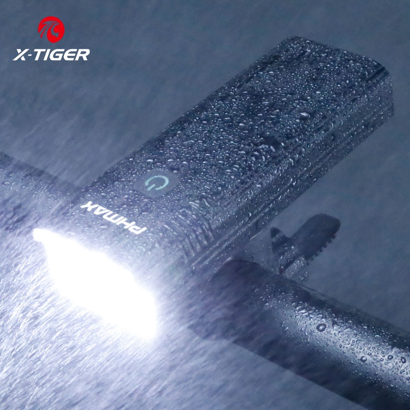 X-TIGER Đèn Pin 1500 Lumens Bằng Nhôm Chống Thấm Nước Kèm Sạc USB Chuyên Dụng Cho Xe Đạp Leo Núi