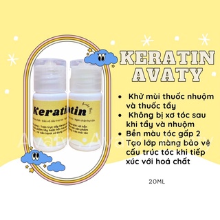 Keratin Avaty khử mùi thuốc nhuộm, thuốc tẩy. 100% Sau khi nhuộm và tẩy không xơ tóc
