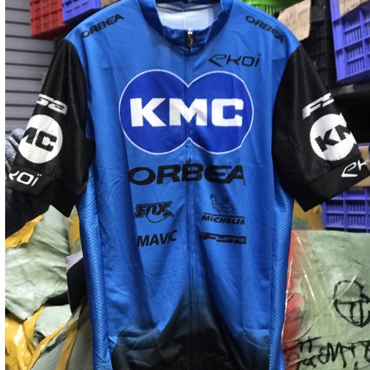 Bộ quần áo ngắn đạp xe KMC Xanh dương