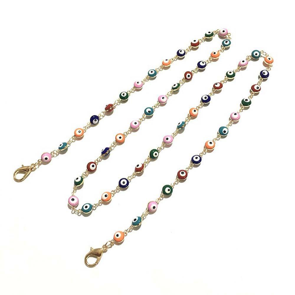 Dây Đeo Mắt Kính Đính Hạt Kim Loại Chống Thất Lạc Thời Trang Cho Nữ