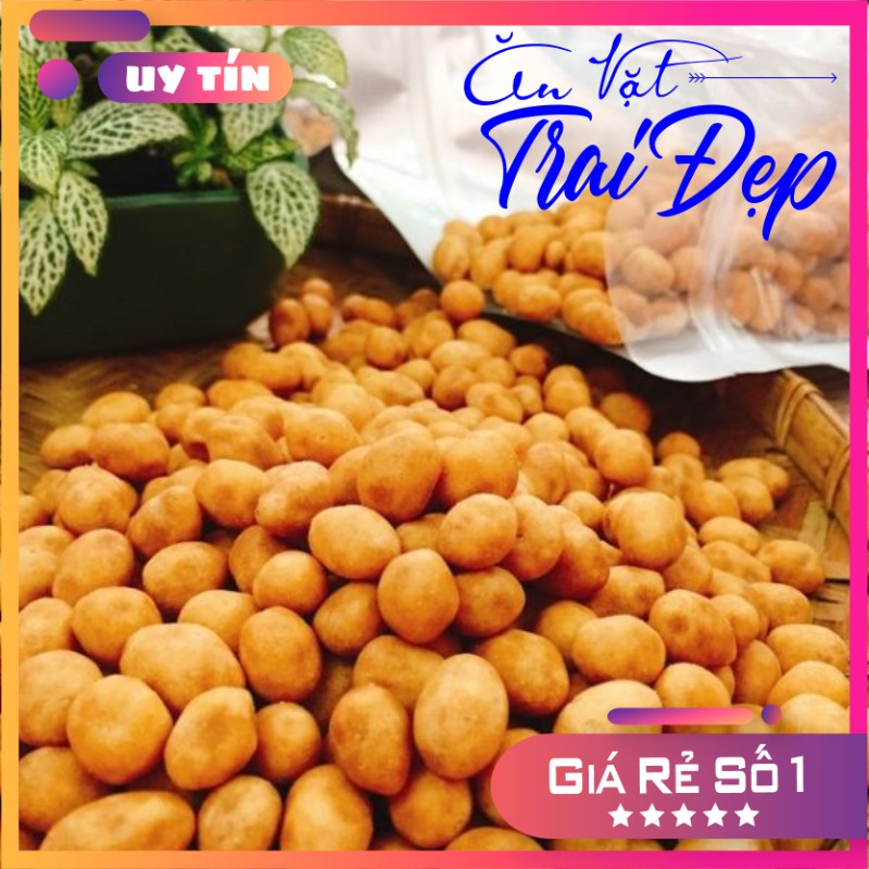 Đậu Phộng Da Cá Tỏi Ớt hủ Pet 500g - Trai Đẹp Snack