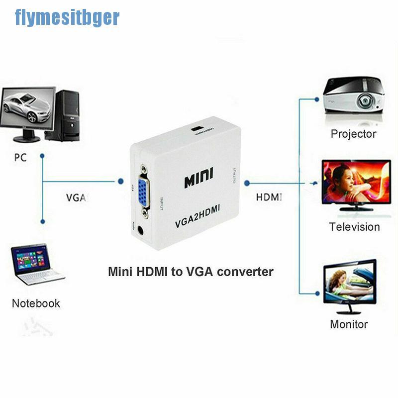 Hộp Chuyển Đổi Vga Sang Hdmi Full Hd Video 1080p Cho Pc Laptop Dvd Hdtv