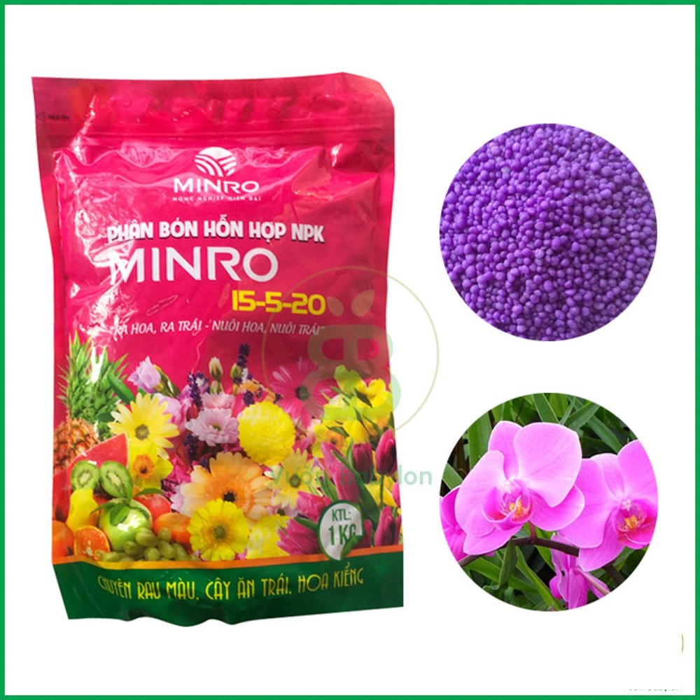 PHÂN BÓN NPK MINRO 15-5-20 (1KG) RA HOA, RA TRÁI