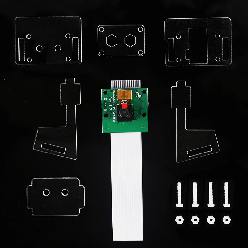 Khung Acrylic Trong Suốt Hỗ Trợ Máy Ảnh Raspberry Pi 3 Model B Plus Ov5647 Raspberry Pi V2