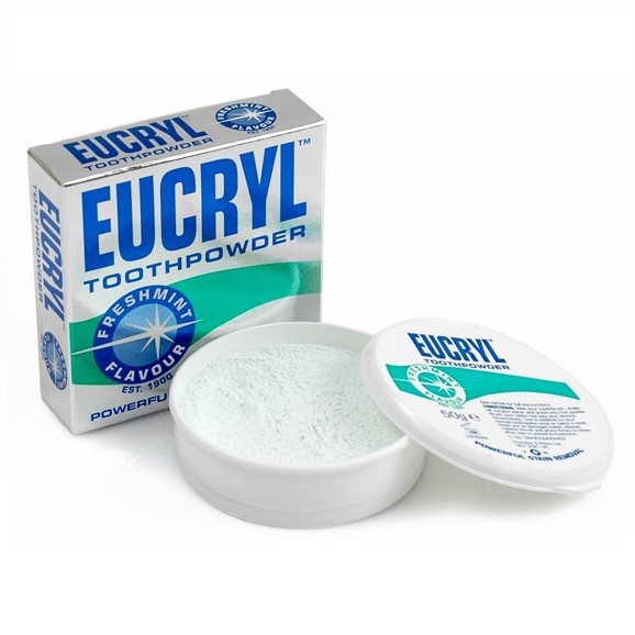 Combo Kem trắng răng và Bột tẩy trắng răng Eucryl (62g + 50g) Tặng 1 son