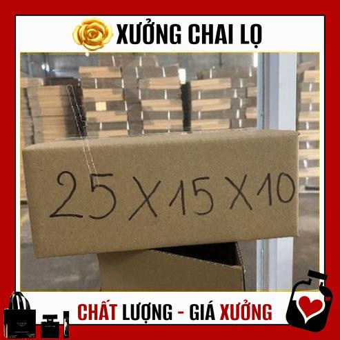 [TOP GIÁ RẺ] [25x15x10] Thùng Hộp Carton Đóng Gói Hàng ,Xưởng Chai Lọ