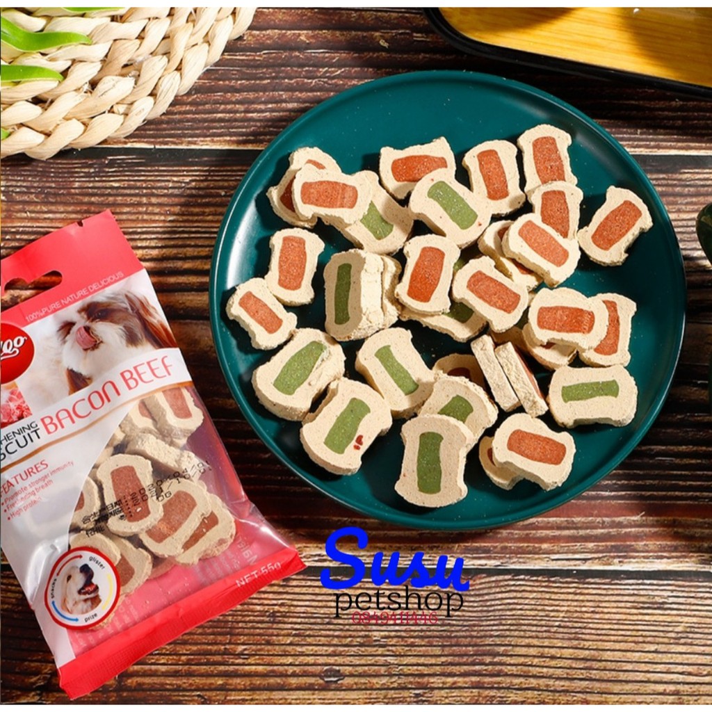 Bánh mì vị Bò Orgo cho chó làm sạch răng, thơm miệng 55 G