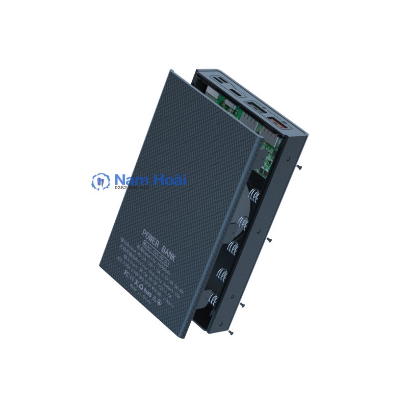 Box sạc dự phòng 5 cell sạc nhanh QC 3.0, PD 3.0, Không dây 15W