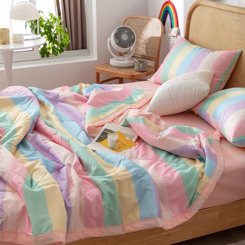 Đũi Kẻ Chăn Trần Bông Thoáng Mát Mềm Mịn Hàng Xuất Nhất (Shinbedding_store)