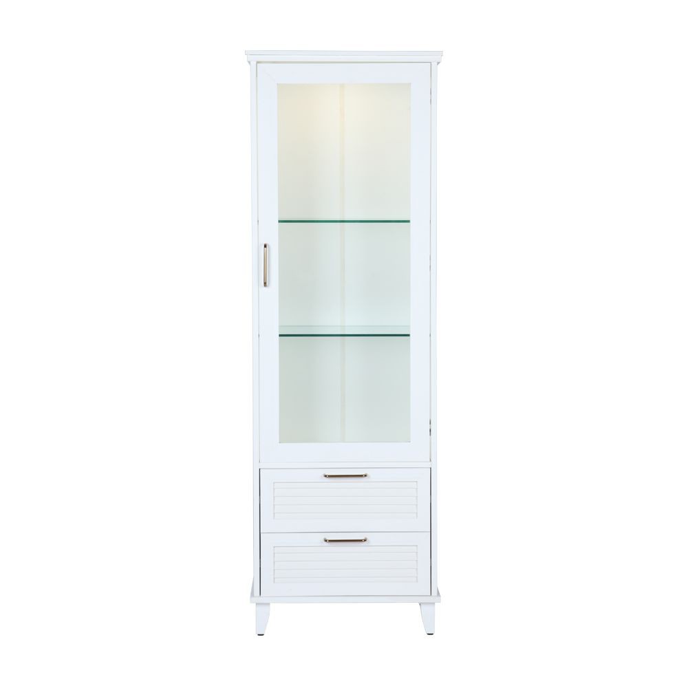 Tủ Kính Index Living Mall VENATINO 60x39.7x180 cm Màu Trắng