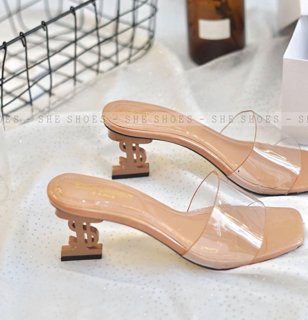 Dép / guốc cao gót quai trong gót ys cap 5.5p mẫu mới nhất - g43