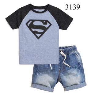 Set bộ siêu nhân quần jeans Jumping Beans