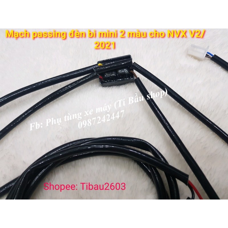 Mạch passing bi mini 2 màu trên nút công tắc LED cho NVX V2/ 2021 ( mạch kèm Nút LED)