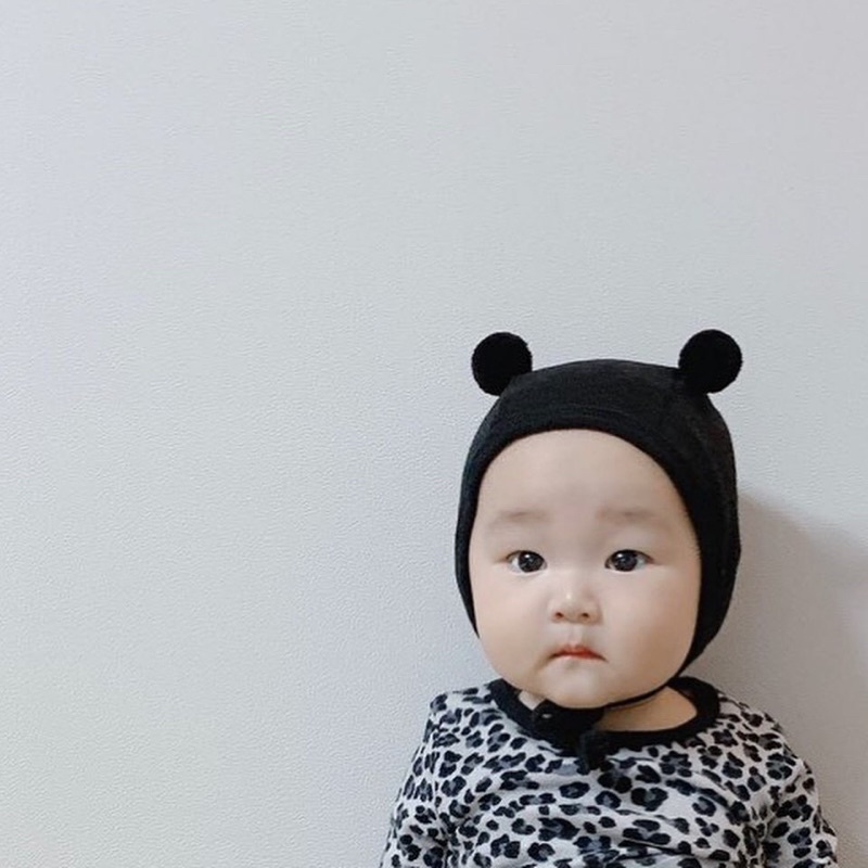 Mũ cục bông cho bé 0-12m Min Bé Bé