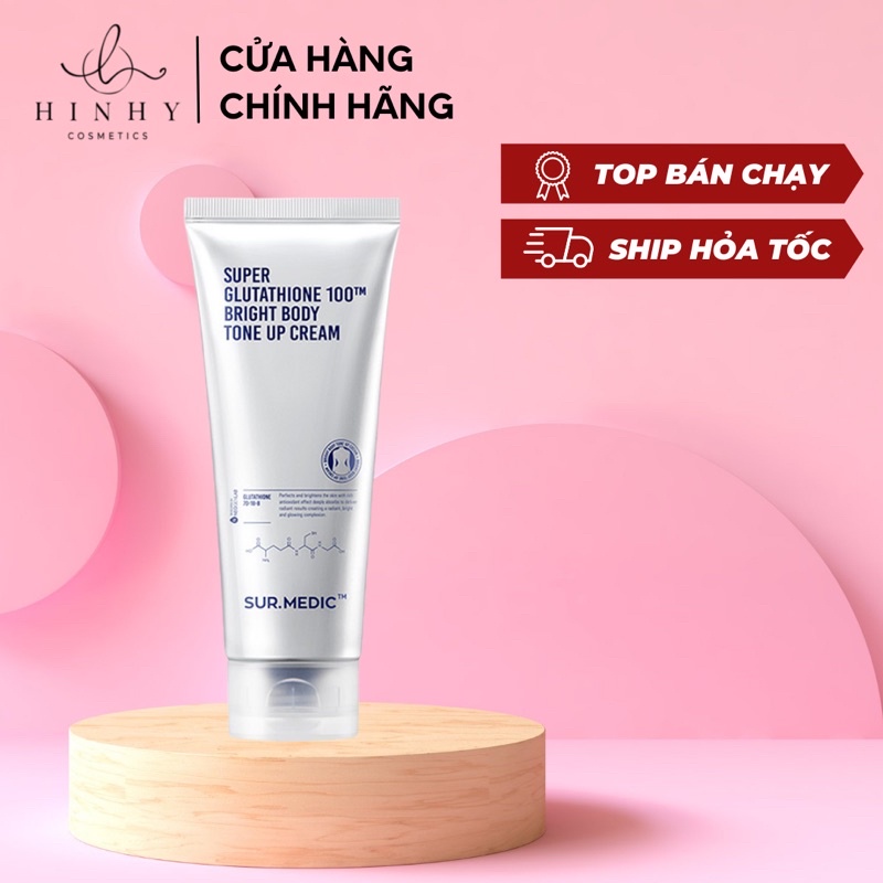 KEM DƯỠNG TRẮNG DA TOÀN THÂN SUR MEDIC SUPER GLUTATHIONE 100 BRIGHT BODY TONE UP CREAM