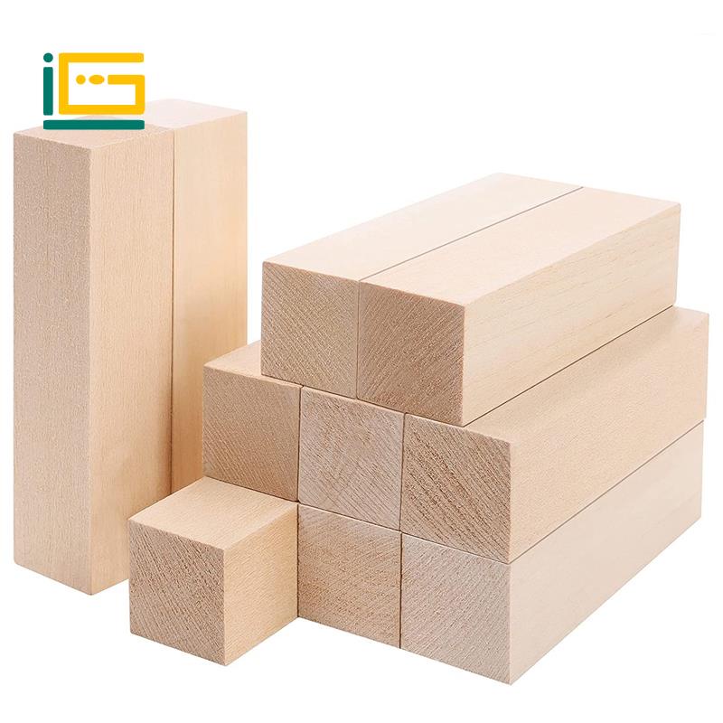 Bộ 10 Khối Gỗ Lớn 4X1X1 Inch Tự Chạm Khắc Thủ Công Cho Người Mới Bắt Đầu