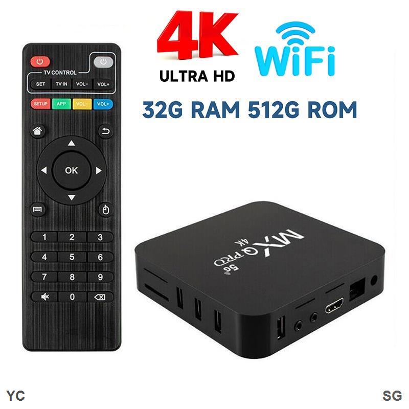 Đầu TV box MXQ Pro Thông Minh 16 + 256gb HD 4K 2.4Gw Wifi android10.1 KèM Phụ KiệN