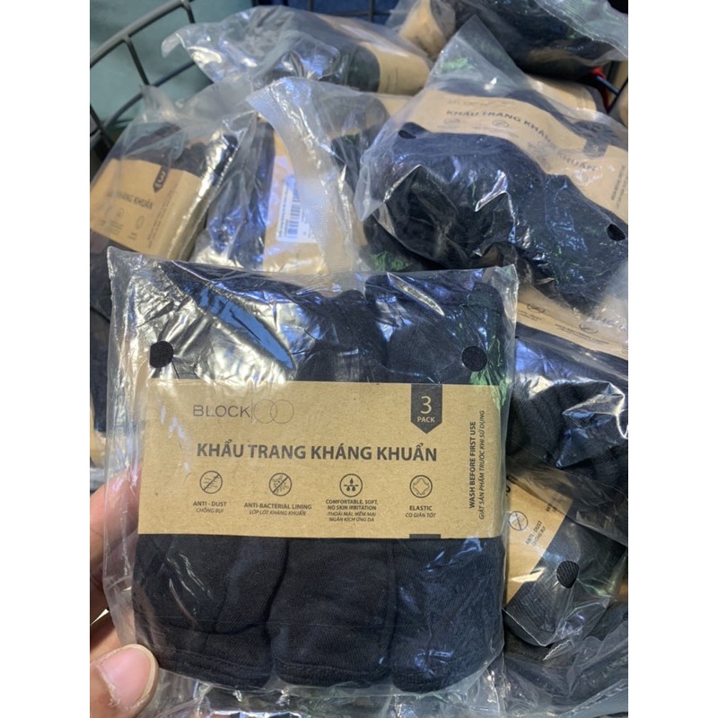 Comboo 6 khẩu trang vải trơn xuất Hàn Quốc ( 3 lớp kháng khuẩn ) | BigBuy360 - bigbuy360.vn