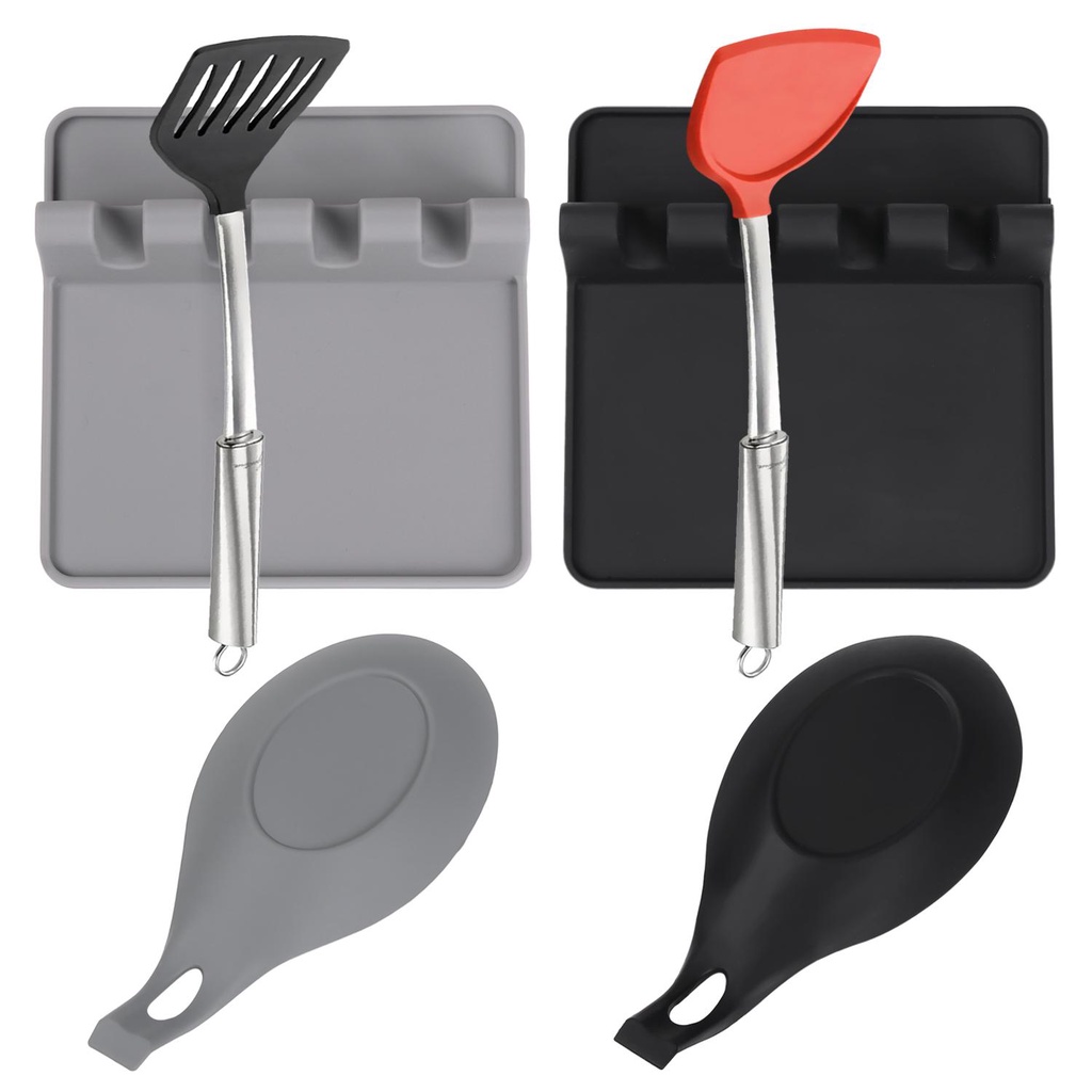 KRNY Giá Đỡ Dụng Cụ Nấu Ăn Bằng Silicone Nhiều Ngăn Tiện Lợi Dành Cho Nhà Bếp