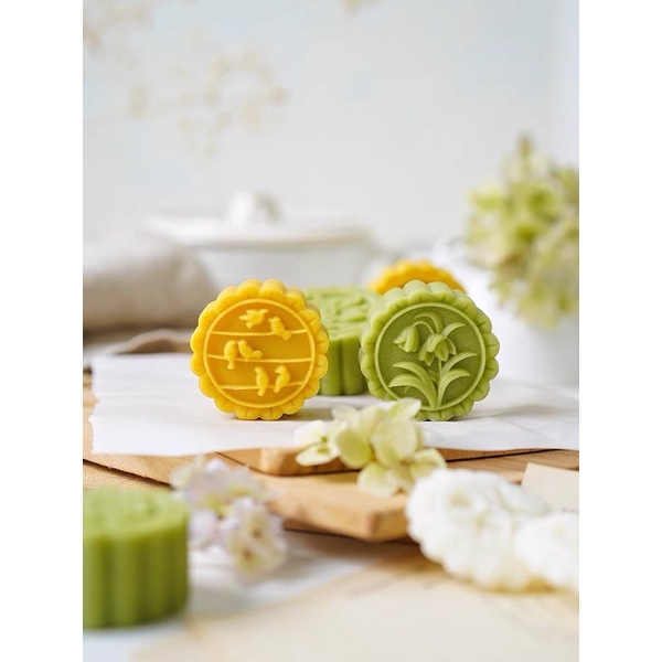 Khuôn 6 Mặt Hoa Tròn 30gr Bánh Trung Thu,Bánh Dứa, Bánh Đậu Xanh