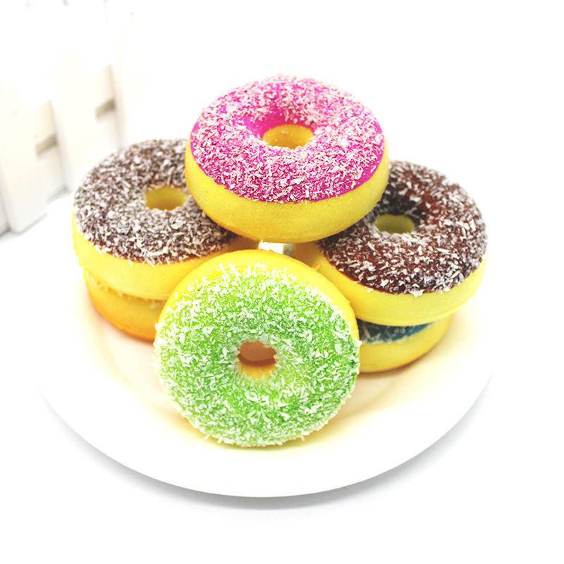 Đồ Chơi Bóp Tay Chất Liệu Pu Hình Bánh Hamburger Mèo Hamburg Kem Trà Sữa Có Ống Hút Giảm Căng Thẳng Cho Trẻ Em