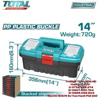 Hộp nhựa đựng công cụ 14 '' inch total tpbx0141 tpbx0142 - thùng khay đồ nghề đựng dụng cụ linh kiện ốc vít tháo lắp
