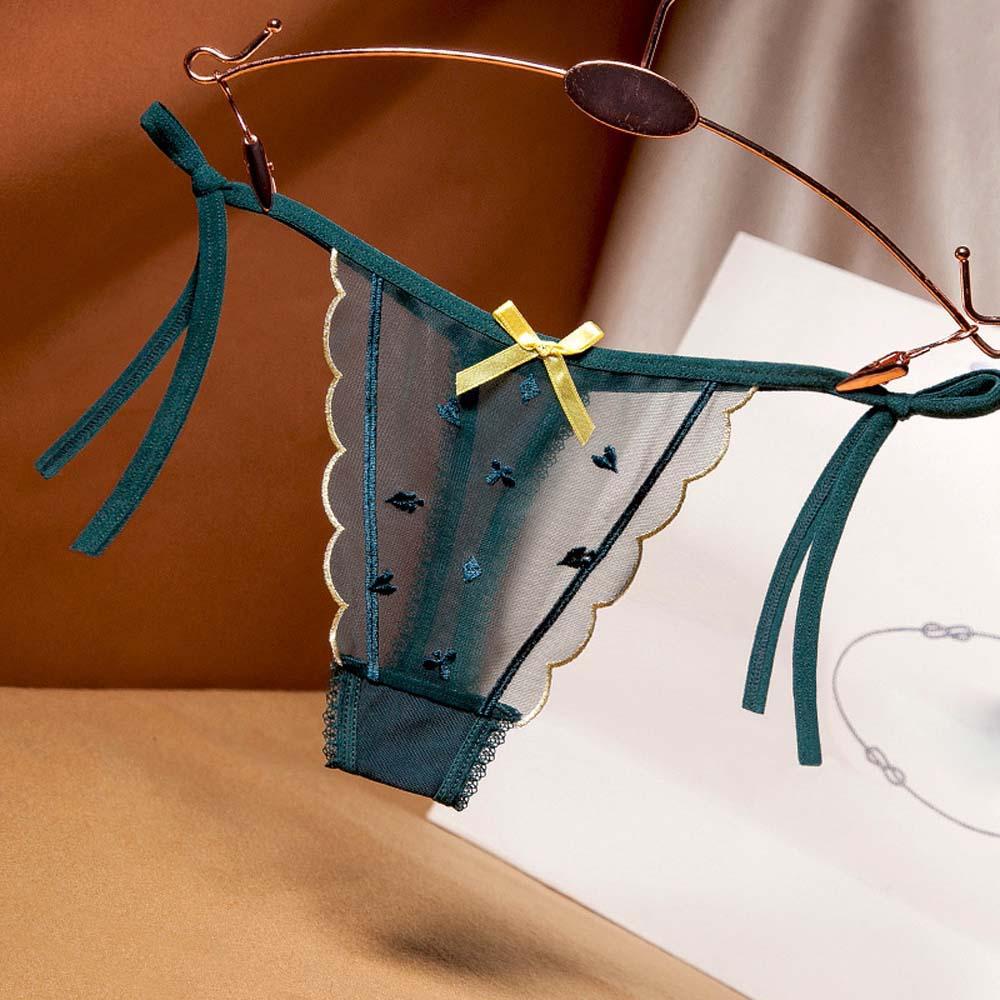 OCEANMAP Quần Lót Lọt Khe Thêu Hoa Gợi Cảm Cho Nữ