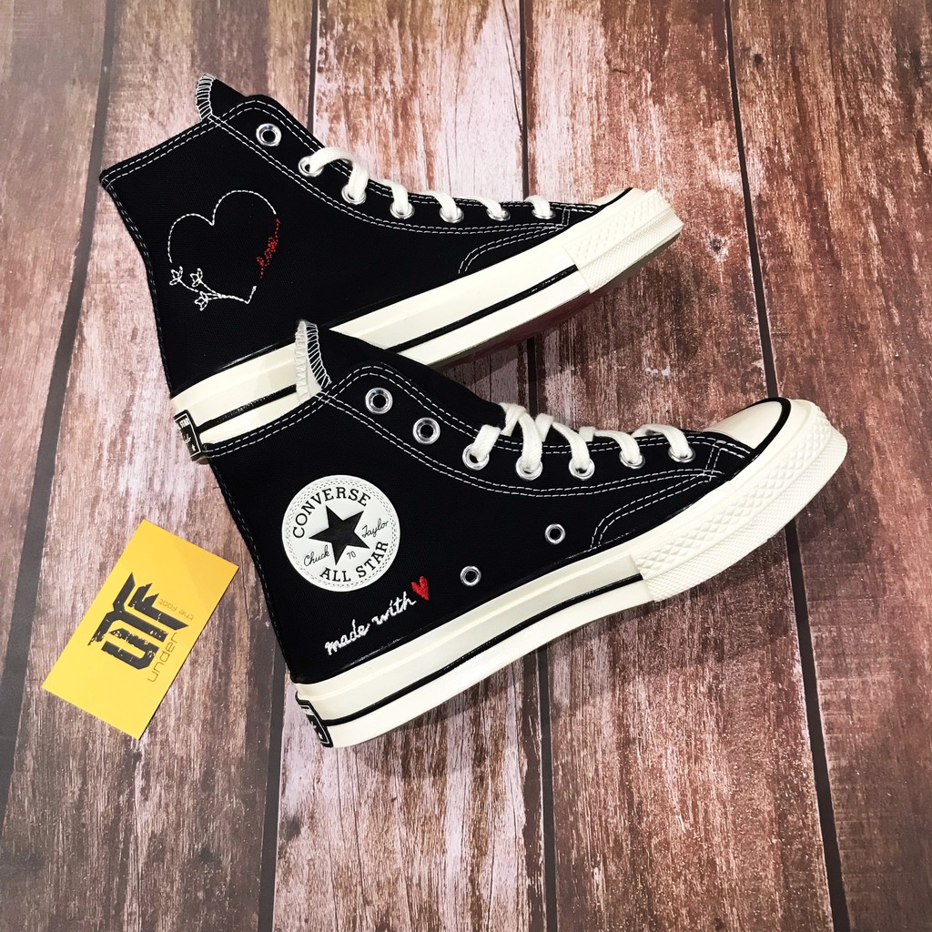 Giày Converse Chuck 70 Valentine's Day đen 171118c