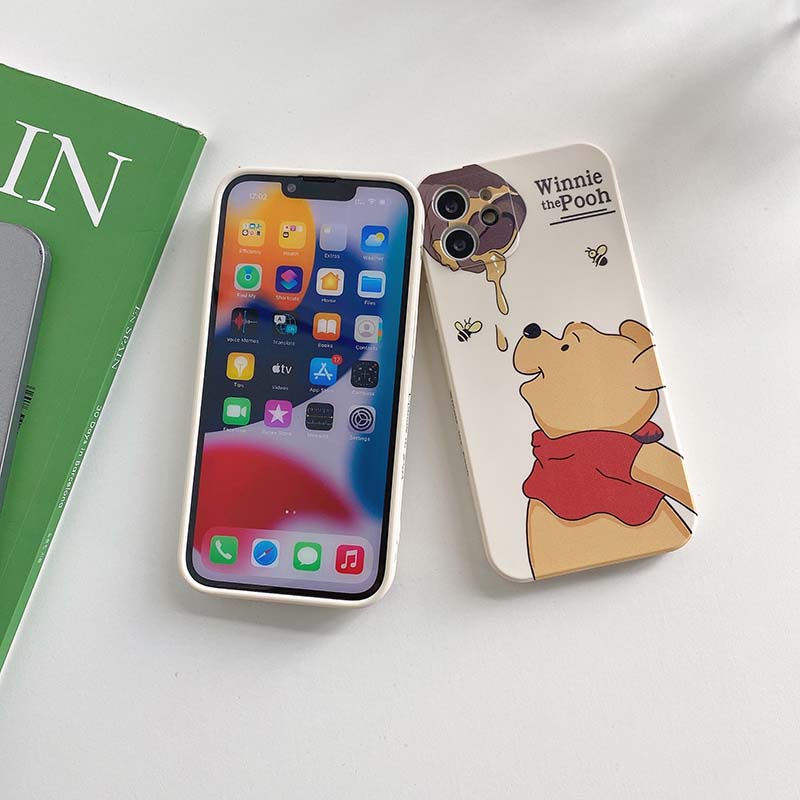 Ốp điện thoại Tpu silicon họa tiết gấu chống va đập cho iPhone 11 12 13 Pro Max 6 6S 7 8 Plus X XS XR XSMAX
