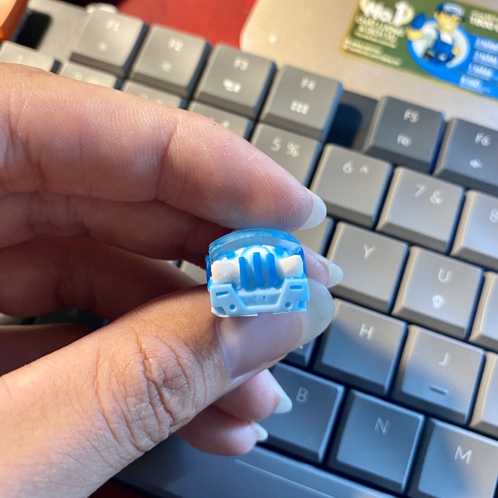 Nút Bàn Phím Keycap Artisan Felix Xanh  Dương Pastel Dạ Quang Clone trang trí bàn phím cơ Lionvn