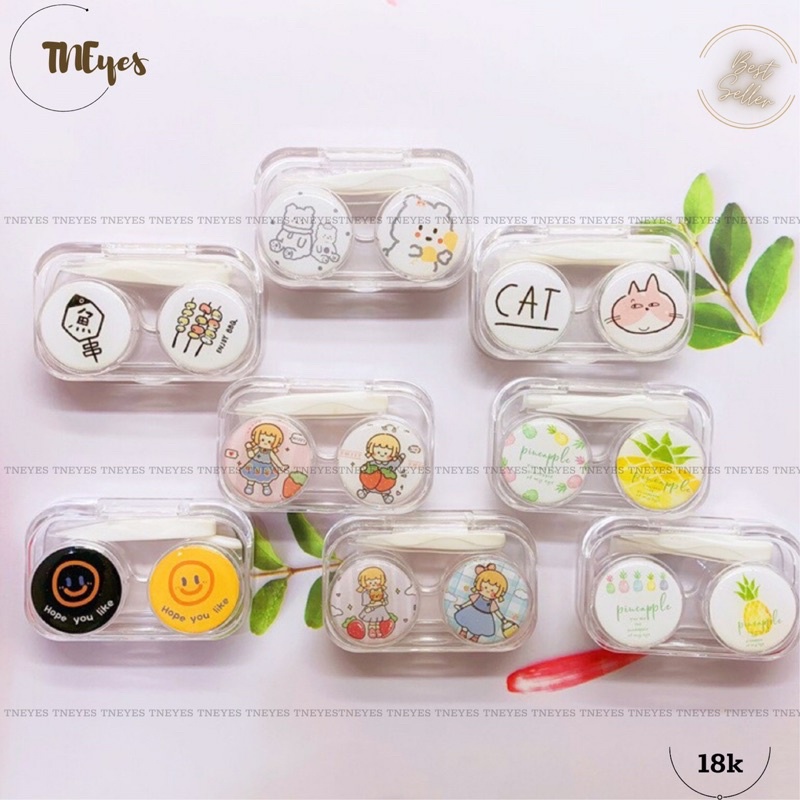 Khay Mini Đựng Lens Kính Áp Tròng Có Gương Full Dụng Cụ Đeo