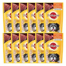 12 gói sốt chó pedigree vị BÒ RAU 130GR - date 9.2024