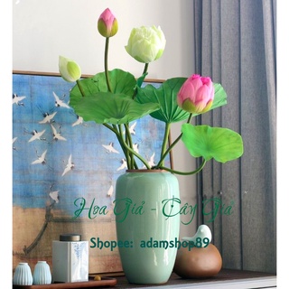 Hoa giả _ Hoa sen giả Quan Âm cao cấp,trang trí siêu đẹp