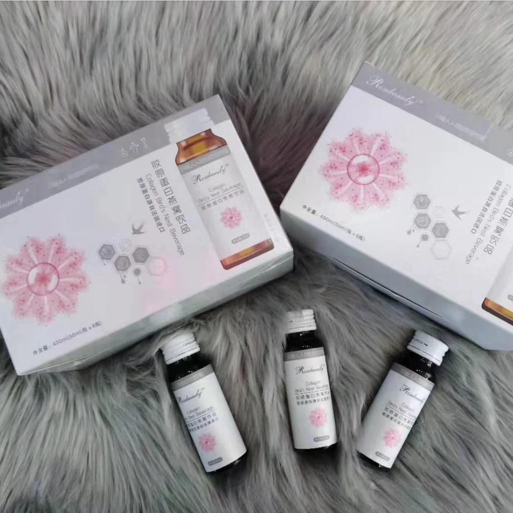 Nước Uống Collagen Trắng Da Rose Beauty Hộp 8 Chai