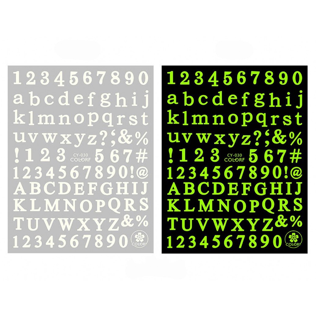 [Hàng mới về] Nhãn dán màu dạ quang 3D trang trí móng tay nghệ thuật