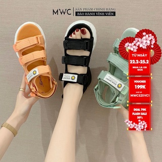 Giày sandal nữ quai ngang họa tiết hoa cúc MWC NUSD- 2786